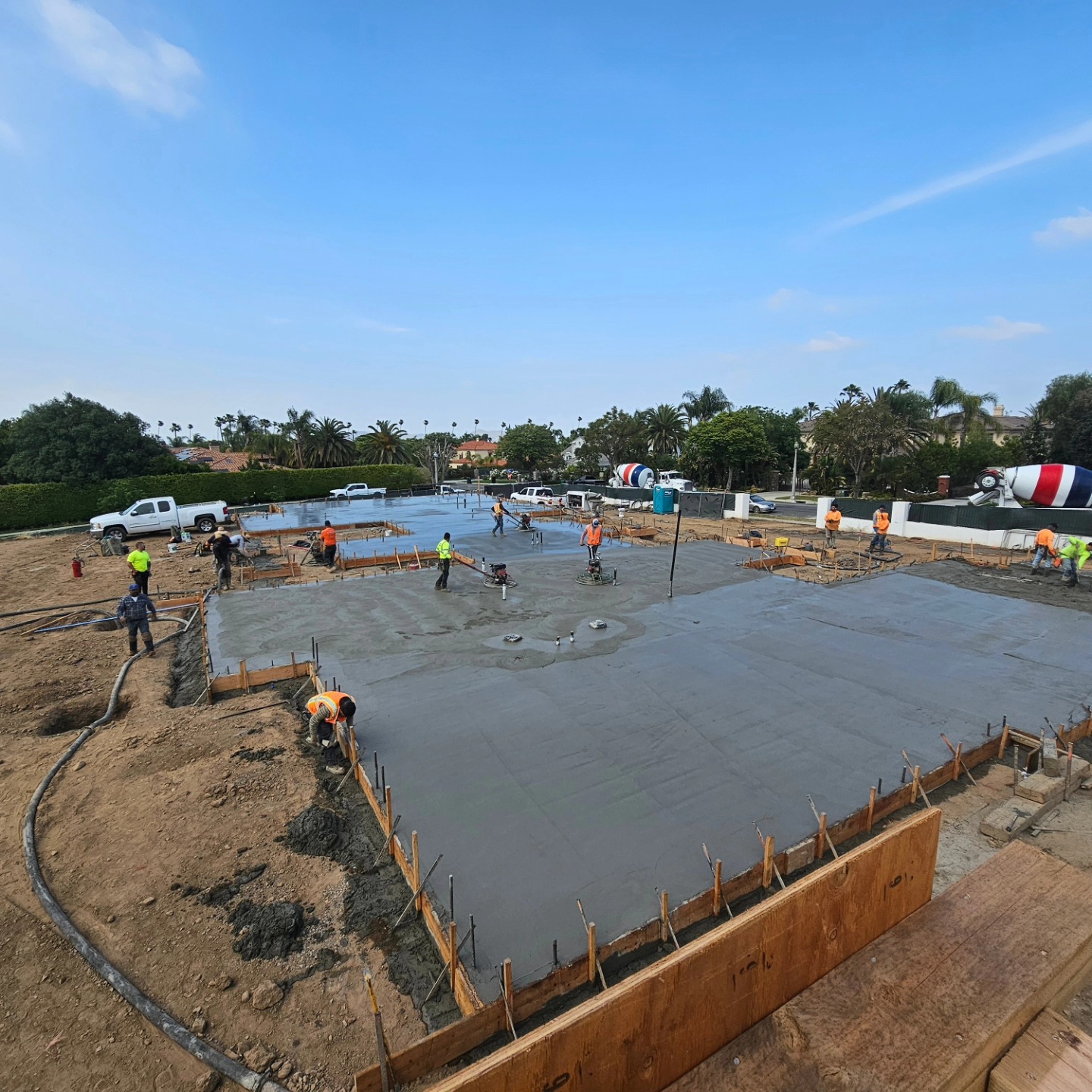 Large residential foundation pour